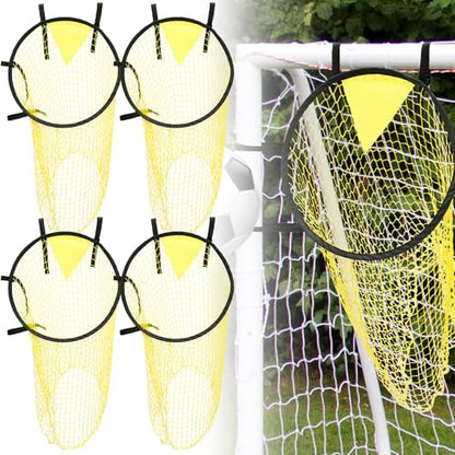 Football Target Net, 16" Easy-to-Attach Soccer Goal Net, Soccer Target Goal for Shooting Training, Improves Accuracy, for Shooting Accuracy Training, Fits Most Standard Goals - style: 4PCS