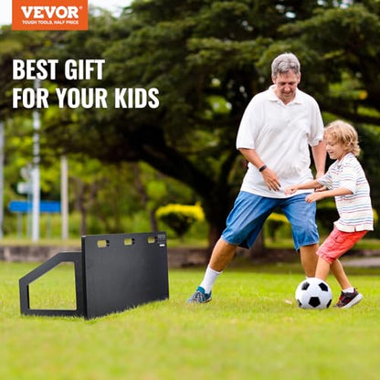 VEVOR Soccer Rebounder Board, Portable Soccer Wall with 2 Angles Rebound, Foldable HDPE Kickback Rebound Board, Soccer Training Equipment for Kids and Adults, Passing & Shooting Practice - size: 45"X18"