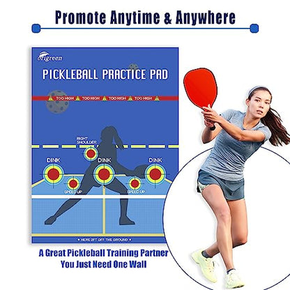 Pickleball Practice Pad & Poster - Dink Master Rebounder for Indoor/Outdoor Training