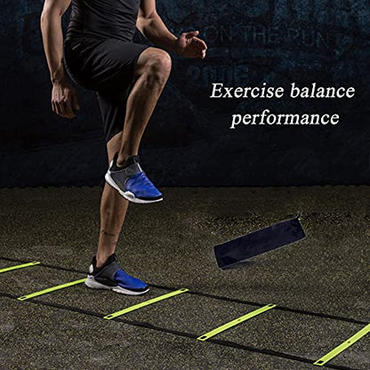 Agility Ladder Flexibility Speed Ladder, Sports Training Set,Fitness Jumping Ladder Footwork Sport Equipment,for Kids/Adults Outdoor Training(Size:8m)
