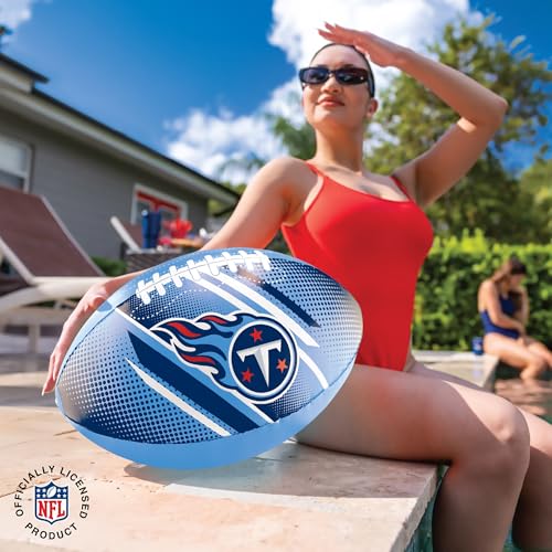 BigMouth 18” Inflatable Pool Football Officially Licensed NFL Fan Gear Merchandise Beach Ball Games for Adults and Teens - style: Tennessee Titans