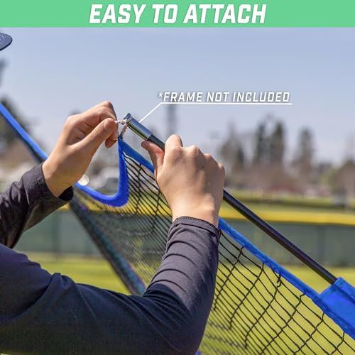 GoSports Replacement 7 x 7 ft Baseball Net - NET ONLY - Frame NOT Included - Choose Your Color - color: Royal