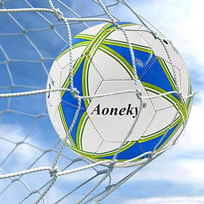 Aoneky Soccer Goal Net - 24 x 8 Ft - Full Size Football Goal Post Netting - NOT Include Posts - size: 8 X 6 Ft - 0.08 in Cord