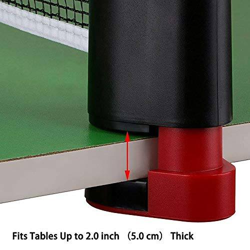 Ping Pong Nets, Table Tennis Nets Adjustable Retractable Net Ping Pong Replacement Net, Mobile Travel Holder for Any Table- Adjustable Length 190cm/72 (max)
