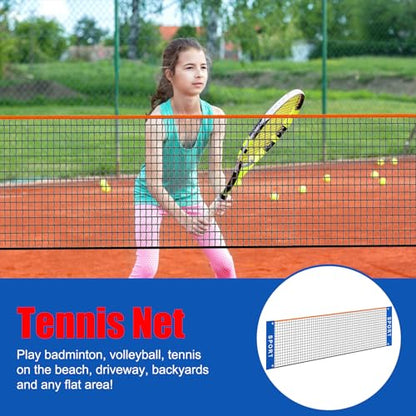 10 ft Mini Portable Soccer Tennis Net | Pickleball Net for Driveway Backyard. Easy Assemble Beach Tennis Net -（Only Net）