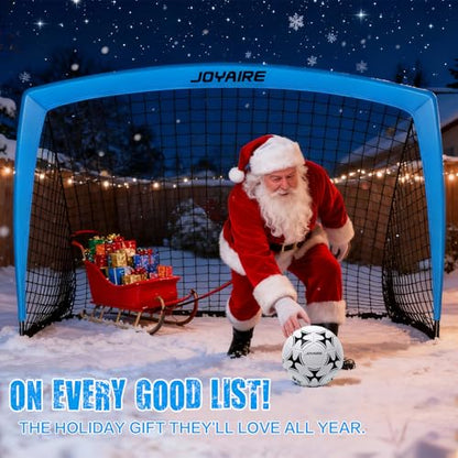 Pro-Grade Kids Backyard Soccer Goal, Tear-Resistant 5-Layer Polyester Soccer Net & 10mm Poles for Maximum Durability, 4x3ft/6x4ft/7x5ft, Pop Up Portable Soccer Training Equipment Set with Size 4 Ball - size: 4 ft x 3ft, style: Blue