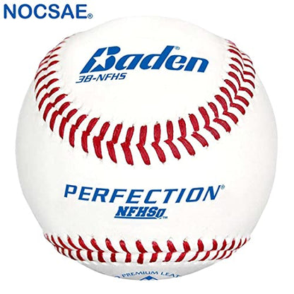 Baden | Official League | Premium Leather Cover Baseballs | 2BBG | One Dozen - style: Official NFHS