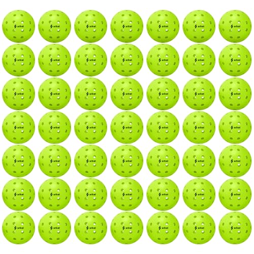 Pickleball Balls-USAPA Approved Outdoor/Indoor Pickleballs,Seamless Roto-Molded Design for Durability,Crack-Resistant 40-Hole Pickle Ball for Beginner Intermediate Pro Player,6/12/36/50/100Pack - color: Outdoor - Green, size: 50 Count