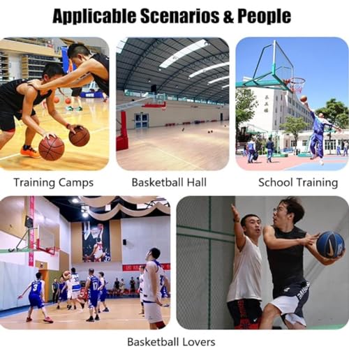 Basketball Shooting Machine Hanging Basketball Return Attachment for Hoop,Large Basketball Return System Rotatable 180° Shot Return Chute, Basketball Shooting Practice Net