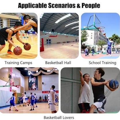 Basketball Shooting Machine Professional Basketball Return Shooting Practice Attachment,180° Rotating for Hoop with Bag for Storage, Heavy Duty Shooting Trainer