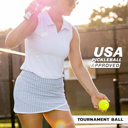 Diadem The Official Pickleball Balls | Fast and Durable Crack-Resistant Seamless, Outdoor, USAPA Approved for Tournament Play (Yellow, 3 Pack)