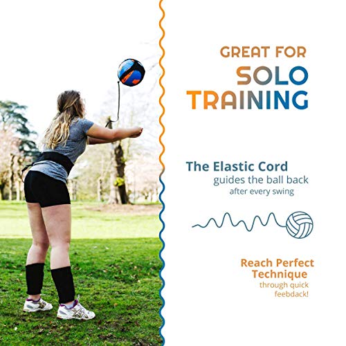 Puredrop Volleyball Training Equipment Aid Great Trainer for Solo Practice of Serving Setting Spiking and arm Swings Returns The Ball After Every Swing Spike Train Pass Serve Coach