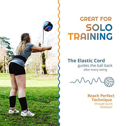 Puredrop Volleyball Training Equipment Aid Great Trainer for Solo Practice of Serving Setting Spiking and arm Swings Returns The Ball After Every Swing Spike Train Pass Serve Coach