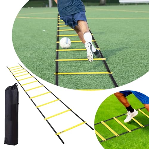 Agility Ladder with Carry Bag, Football Training Equipment & Speed Ladder for Soccer, Basketball – Agility Training Equipment for Footwork Drills