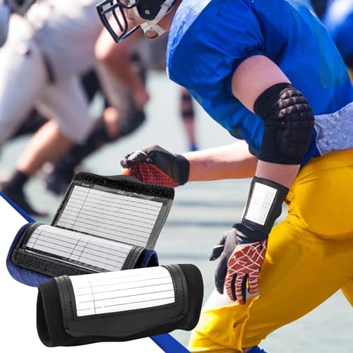 12 Pack QB Playbook Wristband, Football Play Wristbands, Football Wrist Playbook, Quarterback (QB) Play Wristband, Adult Size
