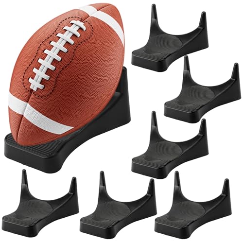 6Pcs Football Style Kickoff Kicking Tee Football Display Stand Compatible for All Ball Sizes Kickoff Stand for Kickoffs Practice Equipment - color: Black
