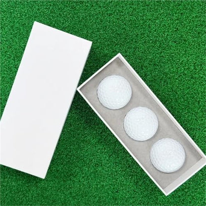 Compatible Universal Surlyn Golf Balls Set, White & Gold Tone Golf Balls with Storage Box for Daily Golf Practice Training - color: Lithium 6inch 6clws