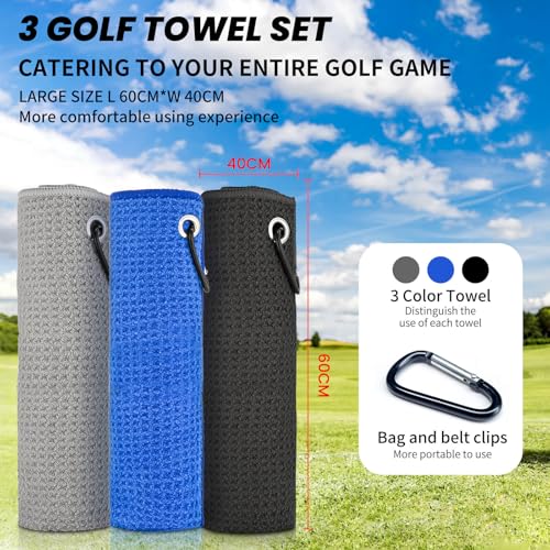 Golf Club Cleaner, Non-Leaking Stretchable Golf Club Brush with Microfiber Golf Towel (23.6 * 15.7 in), Strong Bristles Golf Brush Can Hold 5oz Water, Essentials Golf Accessories for Men - style: 3 Towel and Brush