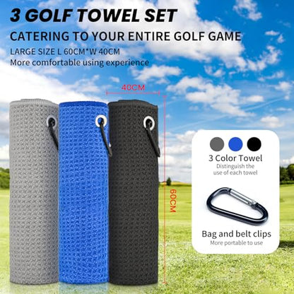 Golf Club Cleaner, Non-Leaking Stretchable Golf Club Brush with Microfiber Golf Towel (23.6 * 15.7 in), Strong Bristles Golf Brush Can Hold 5oz Water, Essentials Golf Accessories for Men - style: 3 Towel and Brush