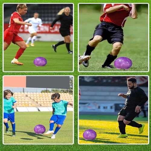 Soccer Ball Shiny Gift Size 3 4 5 Practice Training Come with Pump and Needle - color: Pink, style: Size 3