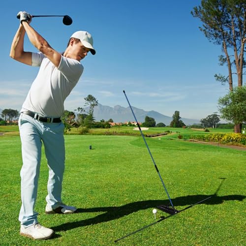 Golf Alignment Sticks - Adjustable Swing Rod Trainer, Ggolff Practice Aid, Lightweight Training Rods | Indoor Chipping Hitting, Backyard Home Golf Drills - color: Blue