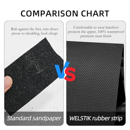 WELSTIK Rubber Grip Tape, Ultra Strong Waterproof Anti Slip Tape with Textured Adhesive for DIY Tools & Gadgets (Black, 2In x 16.4Ft) - size: 2inch*16.4ft