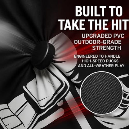 Ice Hockey Shooting Target: Durable Blocker Goalie Net with Accuracy Cutout for Street Garage Training Practice Ideal for Youth Adults