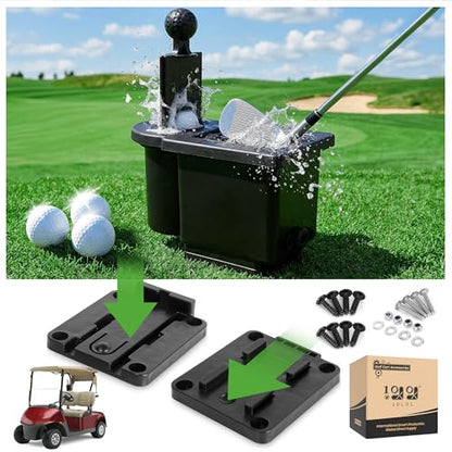 10L0L Golf Cart Ball Washer and Club Cleaner Kit, Detachable Golf Club Head and Ball Washer Golf Cleaner for EZGO Club Car Yamaha