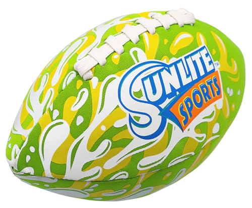 Sunlite Sports Waterproof Football for Lawn Backyard Pool Beach Lake Park Water Toy, Outdoor Play, for Kids Children Teens Adults, Family Fun - color: Grassy Green