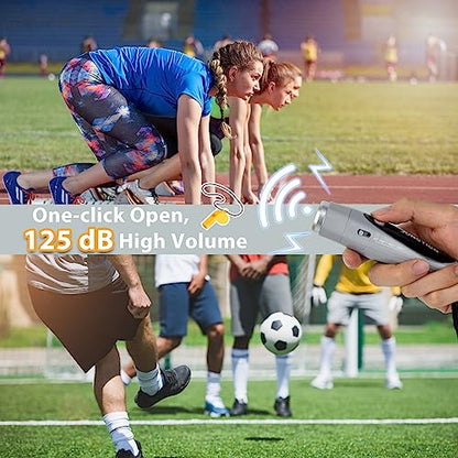 Electronic Whistles, Loudest Electric Whistles 3 Tones High Volume Whistle Hand Held for Coaches Referees Training Whistle Bulk, Outdoor Hiking Emergency Rescue Whistle Gifts - color: Grey