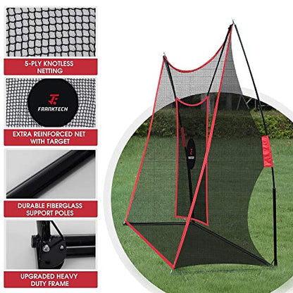 Golf Practice Net - Heavy Duty Driving Range Net with High Impact Chipping Target, Include Carry Bag and Golf Balls for Indoor Outdoor - style: 10' x 7' Net (Black)