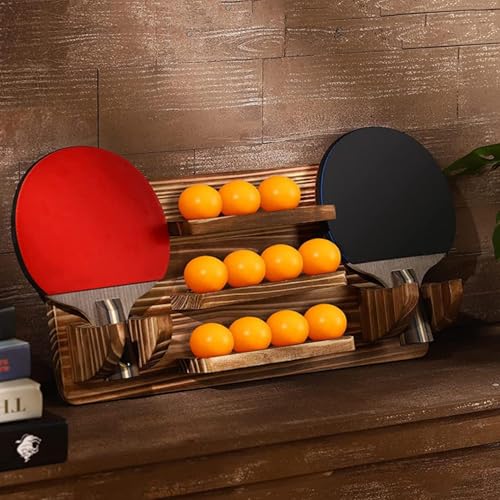 Pong Paddle Organizer – Wall Mounted Sports Storage Rack, Ball Holder Display, Space Saving Design | Neat Equipment Arrangement for Table Tennis Rooms Clubs Homes
