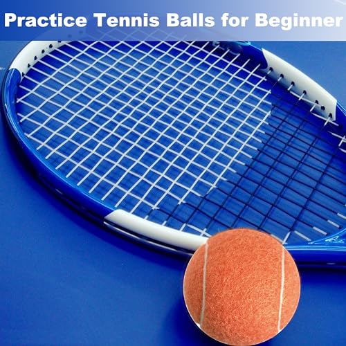 4 Pack Tennis Balls - Long Lasting Practice Balls for Tennis Beginners, Tennis Training Balls, Dog Fetch Toys - color: Orange