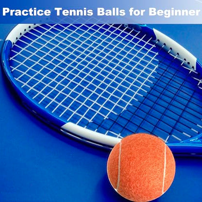 4 Pack Tennis Balls - Long Lasting Practice Balls for Tennis Beginners, Tennis Training Balls, Dog Fetch Toys - color: Orange