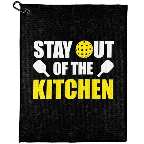 Pickleball Towel | Pickleball Gifts | Stay Out Of The Kitchen | Sport Towel | Retirement Gift - color: Stay Out of the Kitchen