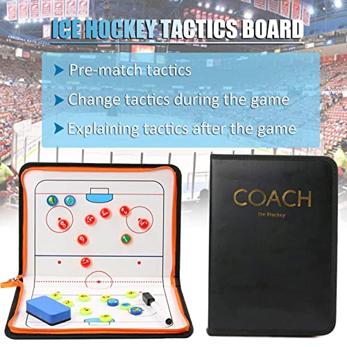 Joyeee Ice Hockey Tactics Board for Kids & Adults, Magnetic Coaching Board, Ice Hockey Equipment for Men, Boys and Ice Hockey Enthusiast, Christmas Ice Hockey Gifts for Men Father