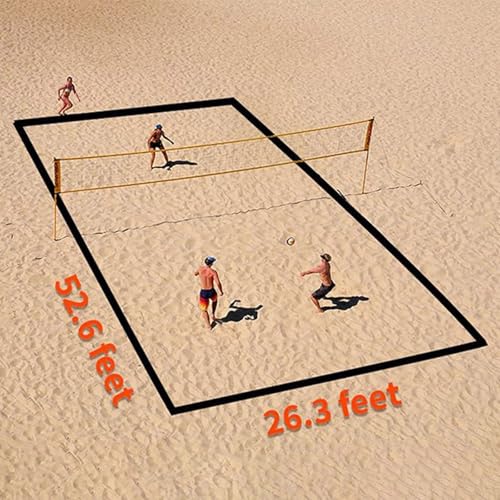 Regulable Volleyballs Boundaries Markers Includes Sand Anchors and Storage Net Bag Beach Volleyballs Boundaries Line Beach Sports Equipment