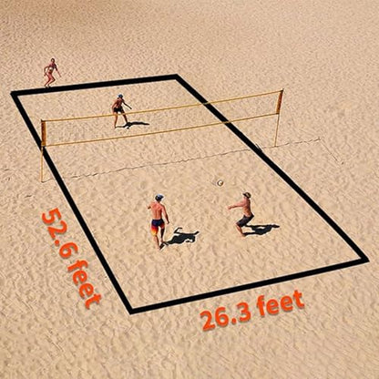 Regulable Volleyballs Boundaries Markers Includes Sand Anchors and Storage Net Bag Beach Volleyballs Boundaries Line Beach Sports Equipment