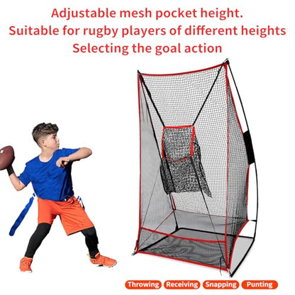Football Kicking Net - Portable Practice Net with Target Zone for Backyard Punting Passing Snapping Accuracy - Sideline Training Tool for Improving Skills & Confidence for Adults Kids - style: 6×3