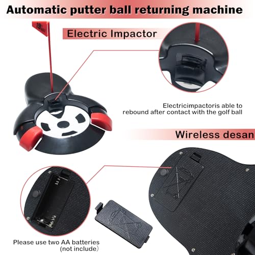 Golf Automatic Putting Ball Return Cup ，Putting Practice Automatic Putting Machine，Golf Cup Training Aid, Putting Returner for Indoor Outdoor Office Practic Golf Training Aids