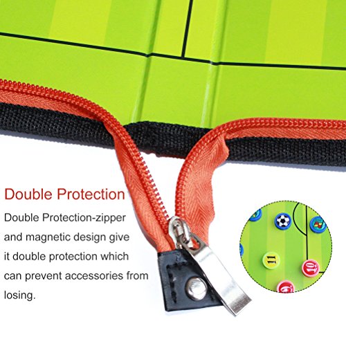 Football Soccer Coaches Magnetic Tactic Board,Dry Erase Coaching Clipboard,Foldable and Portable Coach Tool,Extra Professional Whistle Included