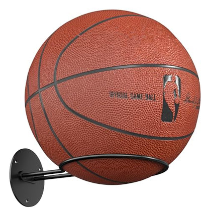 Basketball Wall Mount, Wall Basketball Holder, Boys Room Decor, Black