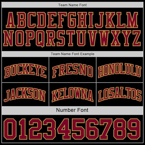 Custom Reversible Basketball Jerseys Men Youth, Personalized Sports Shirts Team Uniforms Printed Name Logo Number - color: Black and Red - Gold