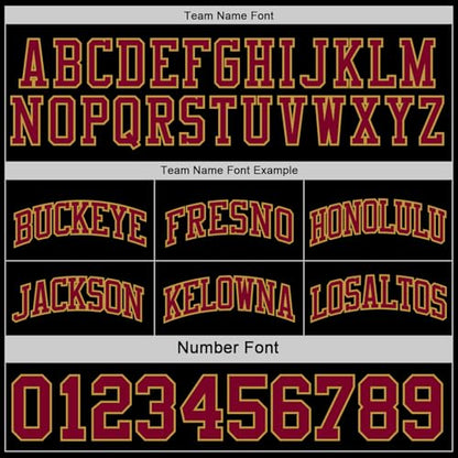 Custom Reversible Basketball Jerseys Men Youth, Personalized Sports Shirts Team Uniforms Printed Name Logo Number - color: Black and Red - Gold