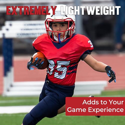 AIGEVTURE Youth Football Gloves Kids Receiver Gloves Sticky Football Gloves for Boys Girls - color: Football B, size: Youth S