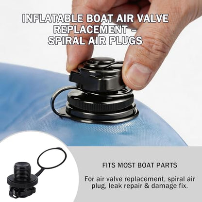 Boston Valve 2 Pack for Inflatables, Replacement for Rafts and Tubes 22 23 24mm - size: 22mm