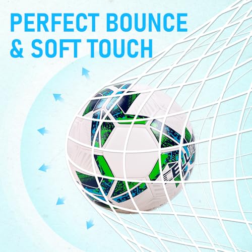 Soccer Ball Size 5 Size 4 with Pump Deflated, Official Size and Weight Long-Lasting Soccer Ball for Youth Teens Adult, Indoor Outdoor Training Practice Ball Games Sports Soccer Gifts with Mesh Bag