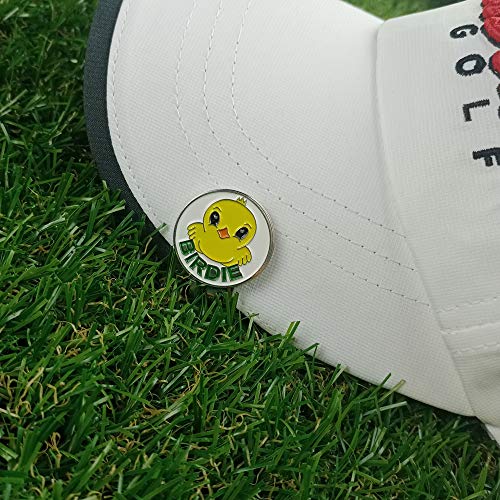 Golf Ball Markers with Hat Clips Value Sets for Men Women Golfer, Removable Attaches Easily to Golf Cap Premium Gifts - color: birdie clover