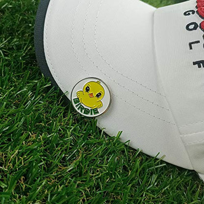 Golf Ball Markers with Hat Clips Value Sets for Men Women Golfer, Removable Attaches Easily to Golf Cap Premium Gifts - color: birdie clover