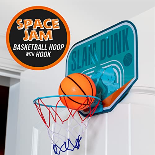 Paladone Looney Tunes Space Jam Over the Door Mini Basketball Hoop Indoor Sports Toys for Boys and Girls, Office, Dorm, and Teen Boy Room Accessories